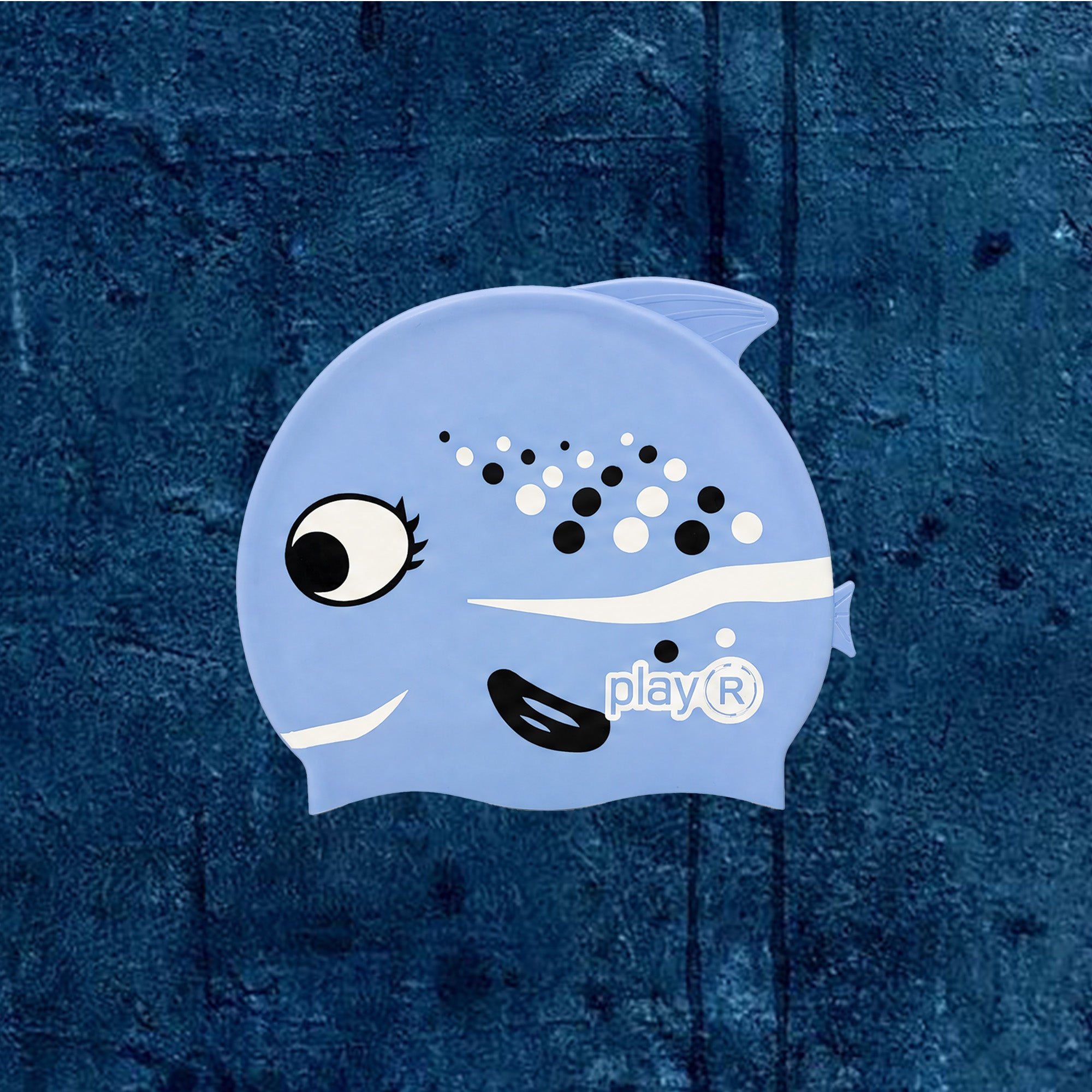Kids Swimming Silicone Cap Fish Essentials — Blue Main image