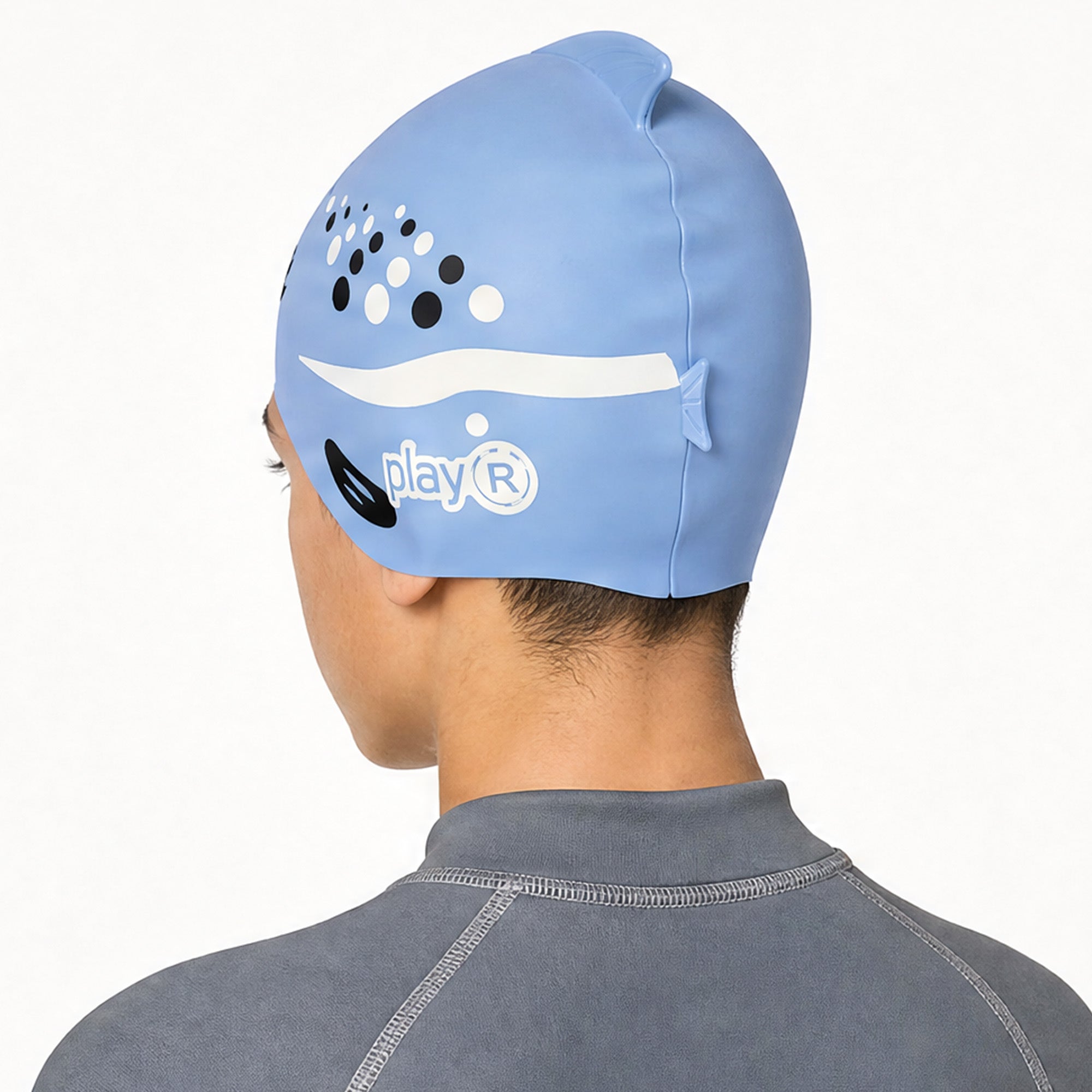 Kids Swimming Silicone Cap Fish Essentials — Blue