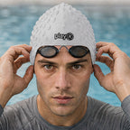 Adult Swimming Silicone Cap Professional — Silver