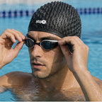 Adult Swimming Silicone Cap Professional — Black