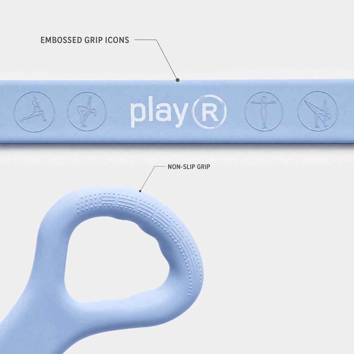 playR Silicon Puller Resistance Band 8-10 Kgs Blue
