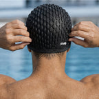Adult Swimming Silicone Cap Professional — Black