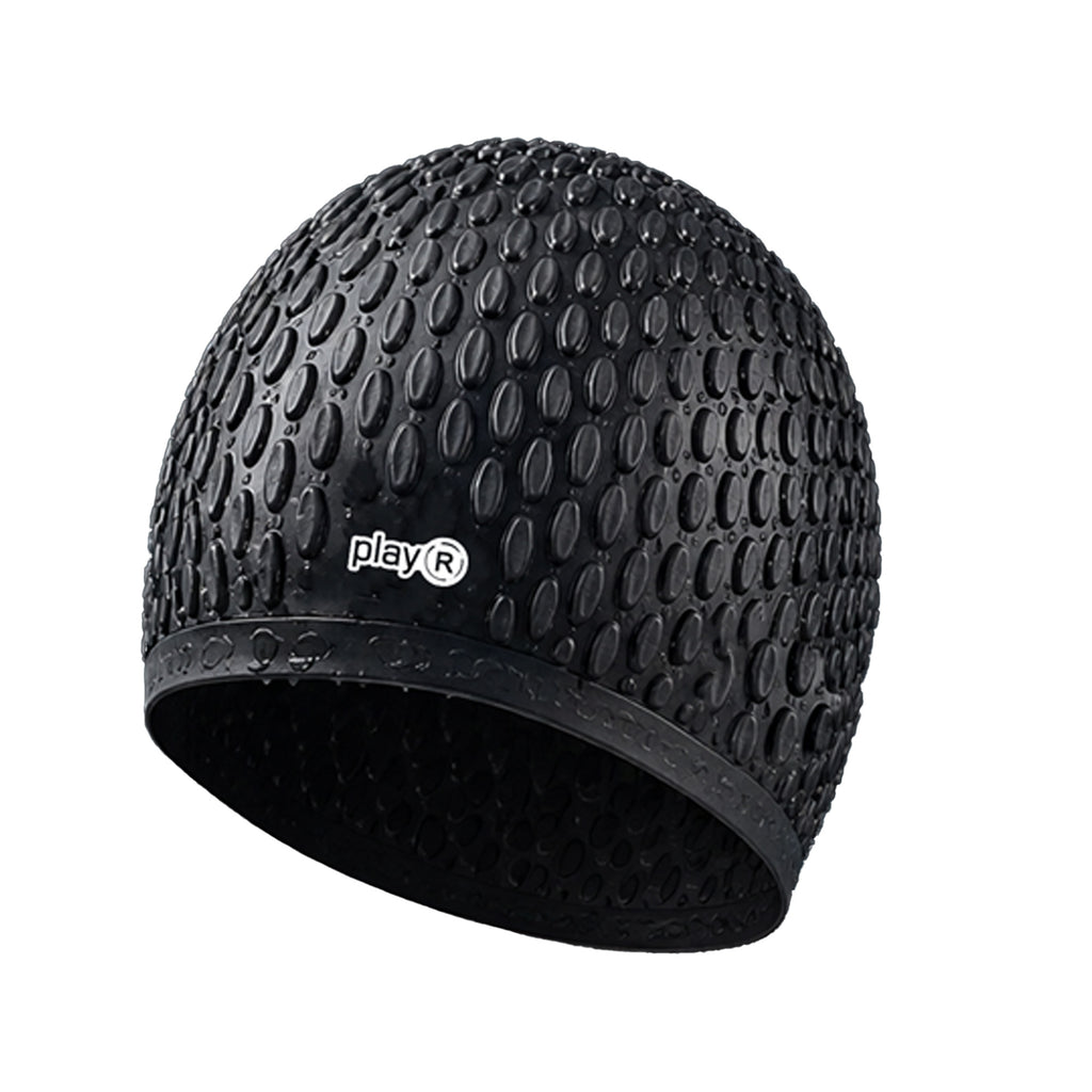 Adult Swimming Silicone Cap Professional — Black