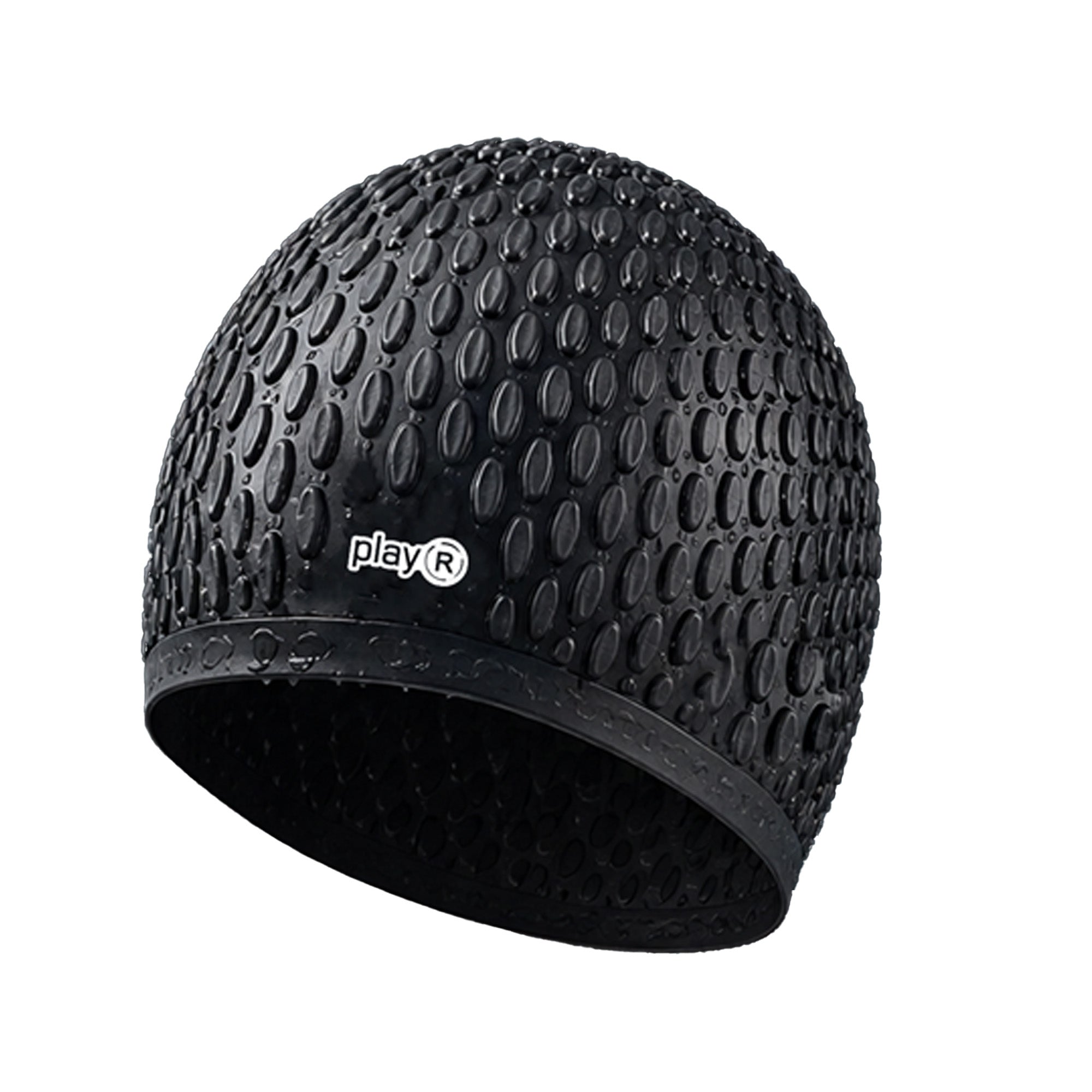 Adult Swimming Silicone Cap Professional — Black