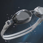 Adult Swimming Silicone PolyCarbonate Goggles Essentials UV Protection Anti Fog — Silver Grey