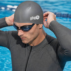 Adult Swimming Silicone Cap Performance — Silver