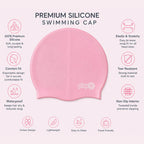 Adult Swimming Silicone Cap Performance — Pink