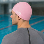 Adult Swimming Silicone Cap Performance — Pink