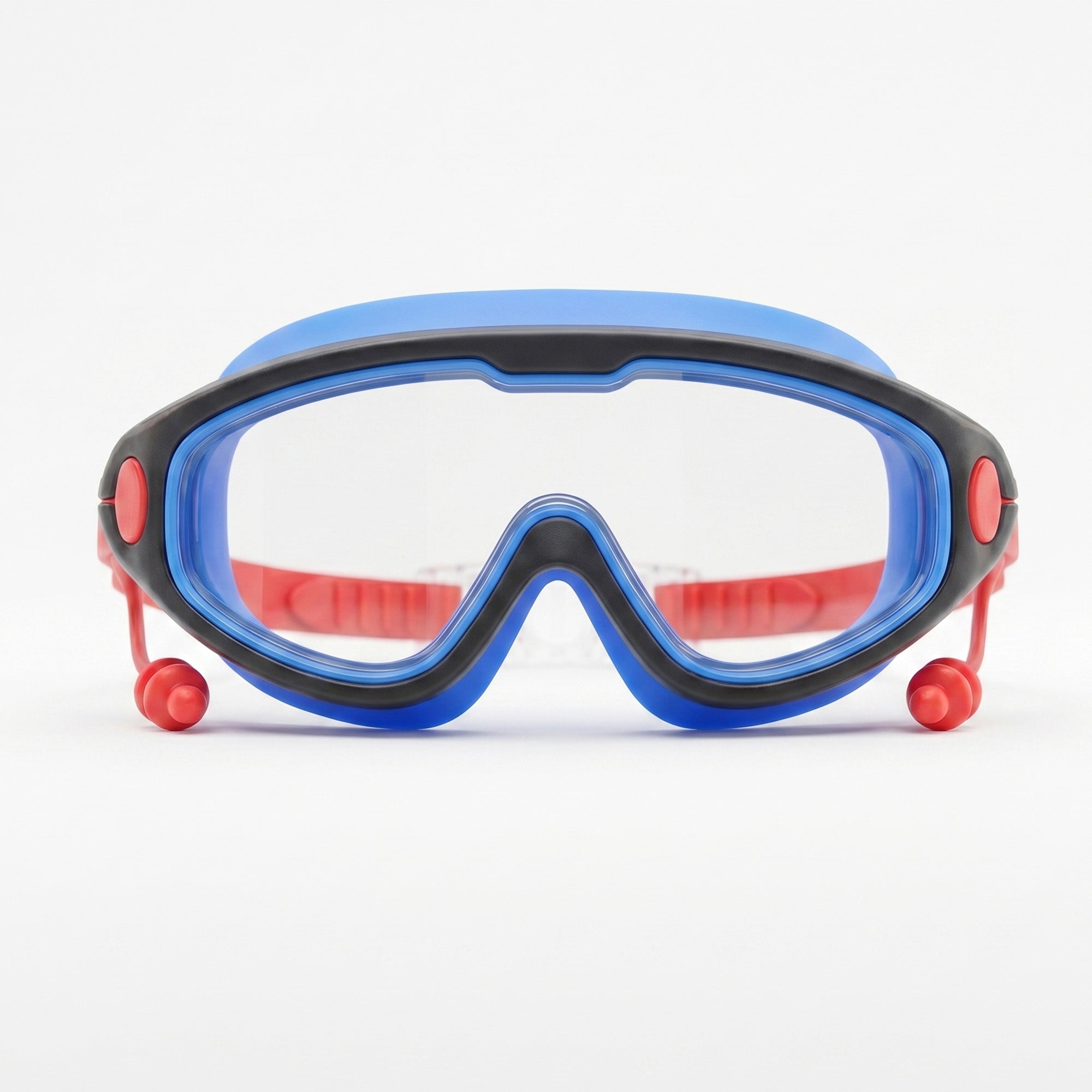 Kids Swimming Silicone PolyCarbonate Goggles Mask Essentials UV Protection Anti Fog — Pink Blue