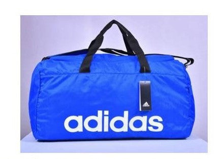 Adidas Men Adult Sports Gym Bag Blue Polyester for All Season