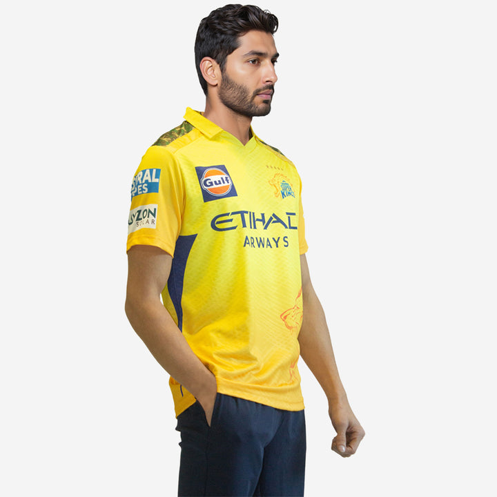 Chennai Super Kings Authentic Match Jersey IPL 2025 Adult Plain Half Sleeve