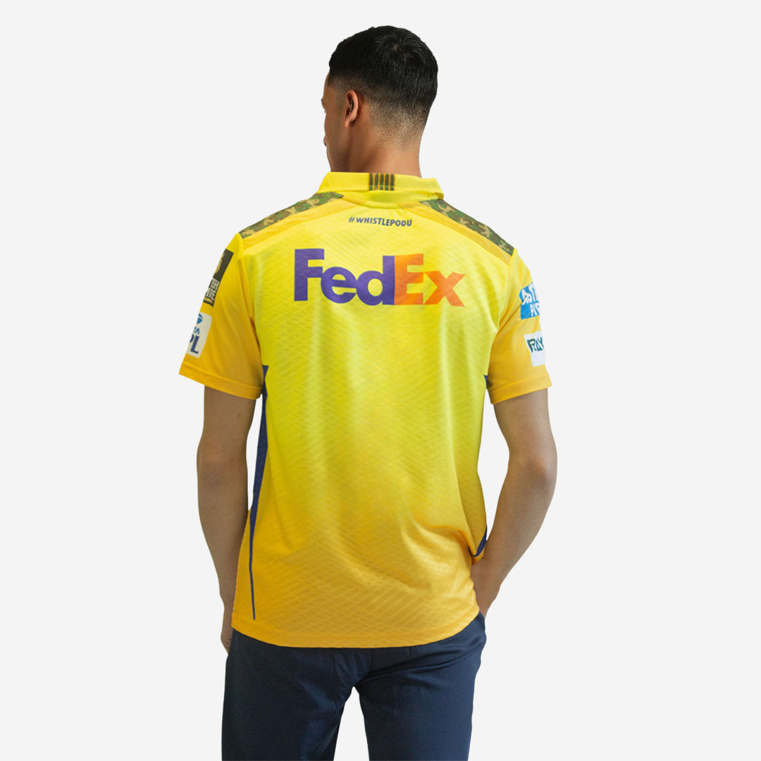 Chennai Super Kings Authentic Match Jersey IPL 2025 Adult Plain Half Sleeve