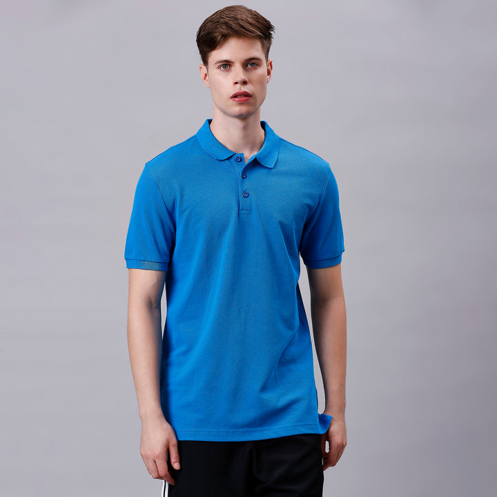 Adidas Men Adult Lifestyle Aess Regular fit Polo Neck Tshirt Poly Cotton for All Season