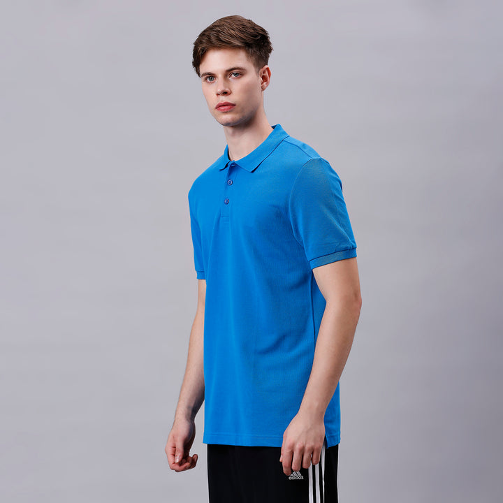 Adidas Men Adult Lifestyle Aess Regular fit Polo Neck Tshirt Poly Cotton for All Season