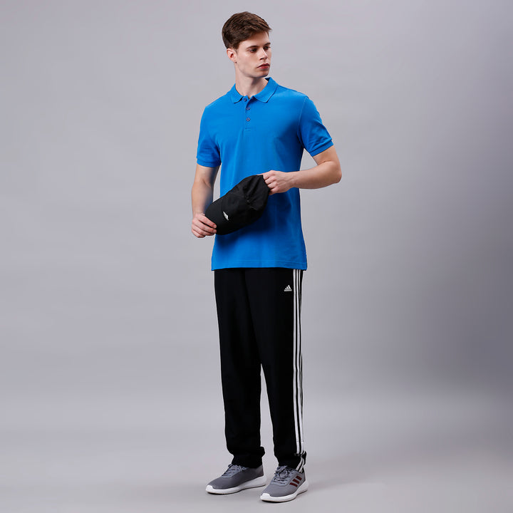 Adidas Men Adult Lifestyle Aess Regular fit Polo Neck Tshirt Poly Cotton for All Season