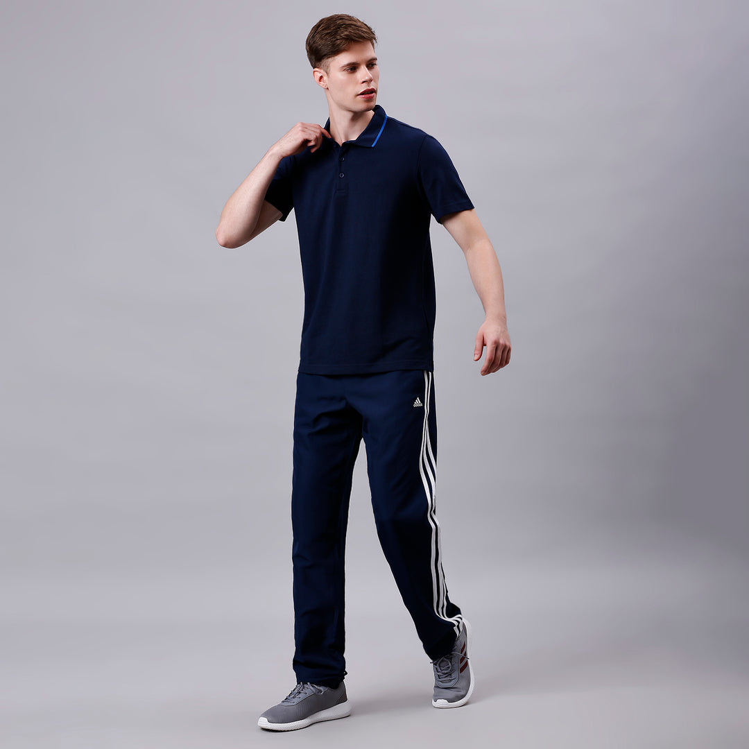 Adidas Men Adult Lifestyle Aess Regular fit Polo Neck Tshirt Poly Cotton for All Season