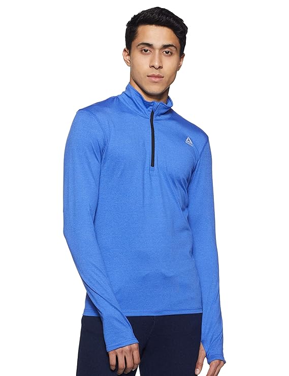 Run Essentials Quarter Zip Blue Sweatshirt Men