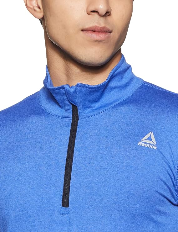 Run Essentials Quarter Zip Blue Sweatshirt Men