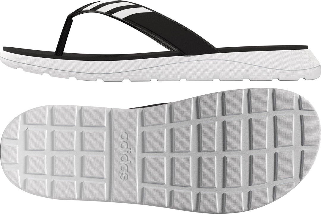 Adidas Men Adult Comfort Flip Flops Synthetic Upper Straps / Textured EVA Outsole All Season