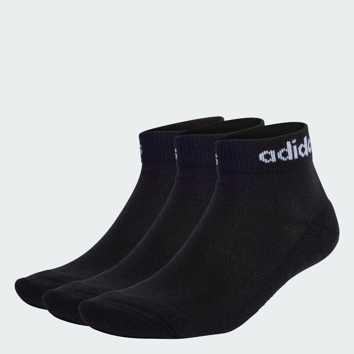 Adidas Men Adult Training Linear Ankle Cushioned Socks (Pack of 3) Cotton All Season