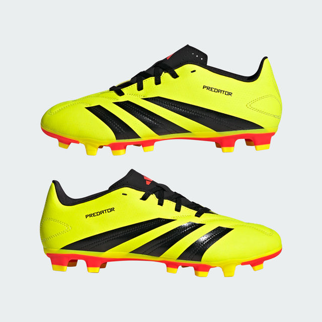 Adidas Unisex Adult Predator Club Flexible Ground Football Boots Football Shoes Synthetic upper with leather forefoot/Firm ground outsole All Season