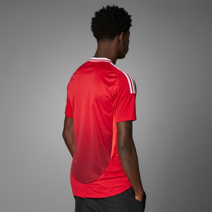 Adidas x Manchester United Men Adult FootBall 24/25 Home Jersey Regular fit Round Neck Tshirt Polyester for All Season