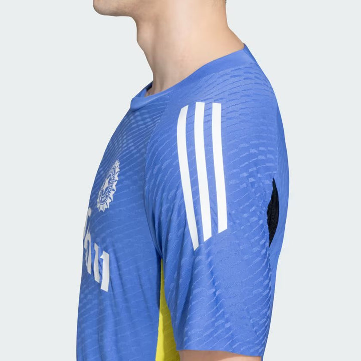 Adidas X Team India Men Adult Cricket India Cricket Training Jersey Round Neck Regular Fit Polyester Tshirt For All Season