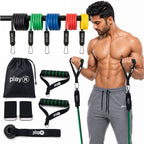 playR 11-Piece Resistance Band Set with Handles & Door Anchor