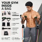 playR 11-Piece Resistance Band Set with Handles & Door Anchor