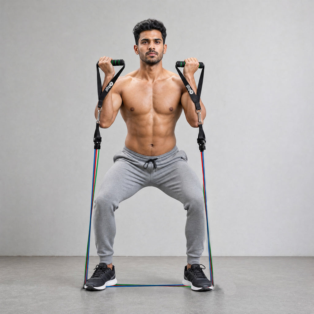 playR 11-Piece Resistance Band Set with Handles & Door Anchor