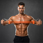 playR Chest Upper Body Resistance Band Set of 2, 3 Detachable Tubes 10-30 Kgs Each