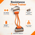 playR Chest Upper Body Resistance Band, 3 Detachable Tubes 10-30 Kgs Orange