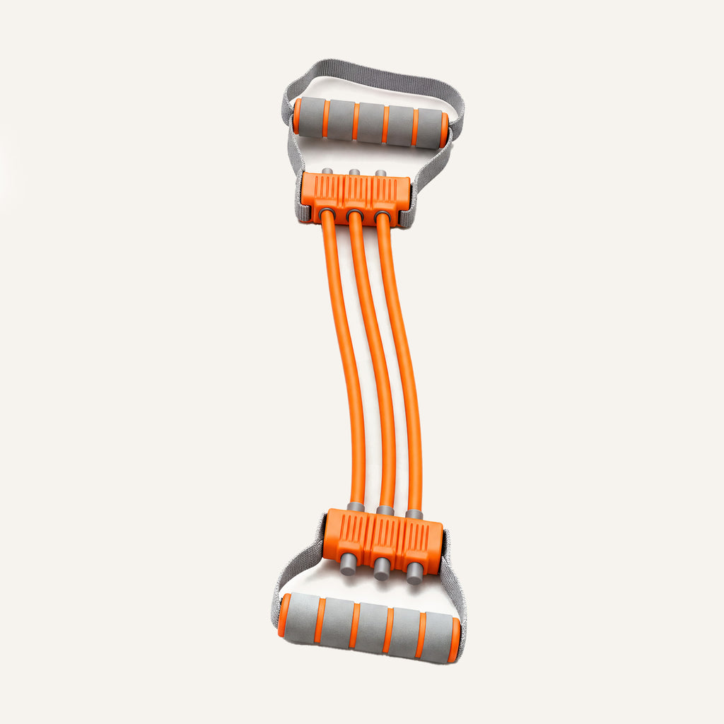 playR Chest Upper Body Resistance Band, 3 Detachable Tubes 10-30 Kgs Orange
