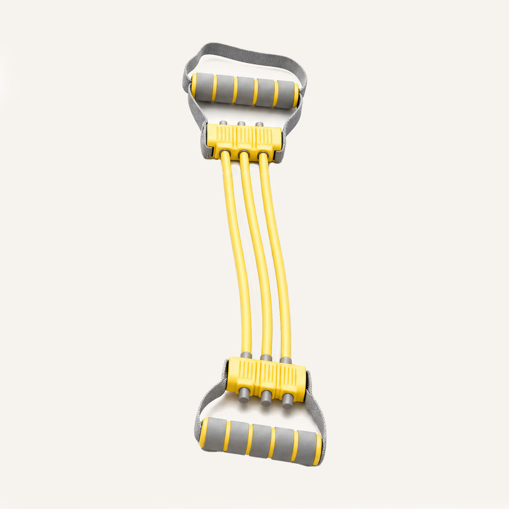 playR Chest Upper Body Resistance Band, 3 Detachable Tubes 10-30 Kgs Yellow