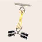 playR Pedal Tummy Trimmer Resistance Band, 3 Detachable Tubes 10-30 Kgs Yellow