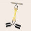 playR Pedal Tummy Trimmer Resistance Band, 3 Detachable Tubes 10-30 Kgs Yellow