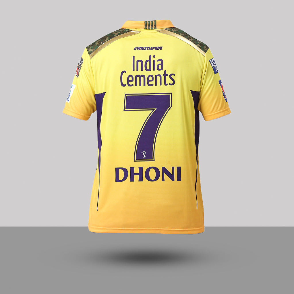 CSK Match Jersey 2023 - Dhoni 7 - Kids