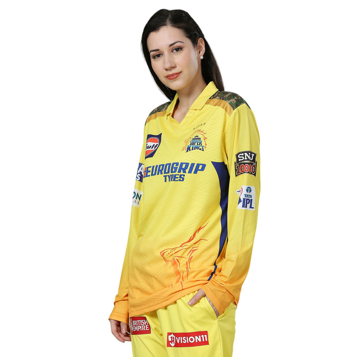 CSK Official Match Jersey 2024 - Dhoni 7 (Full Sleeve)