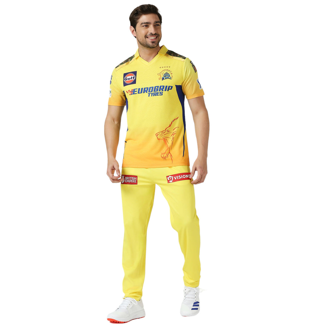 CSK Official Match Jersey 2024 - Dhoni 7 (Half Sleeve)