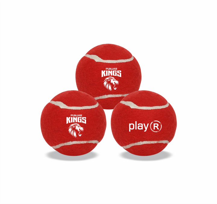 PBKS Tennis Ball - Red (50 Gms) (Pack of 3)