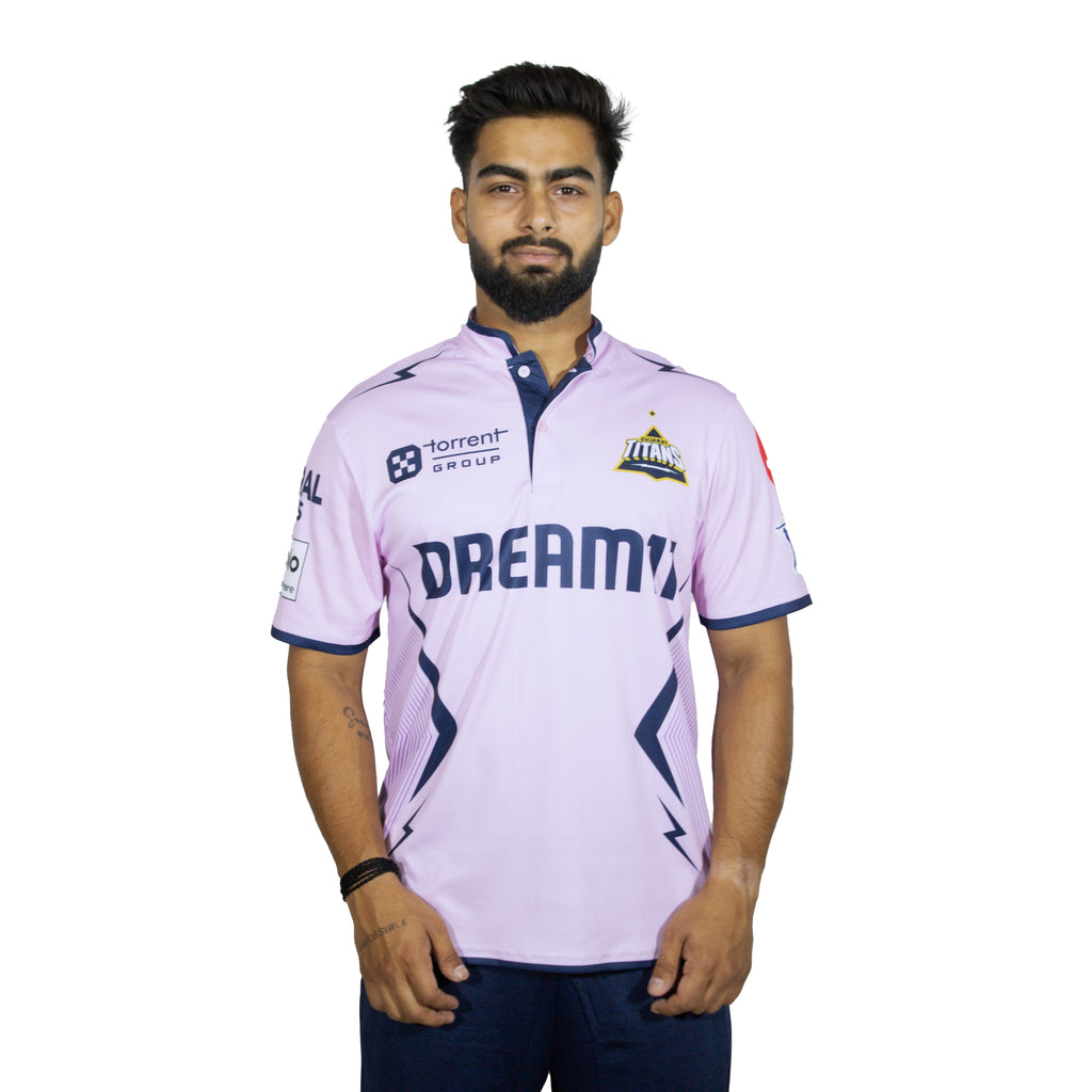 Gujarat Titans Lavender Replica Jersey Ipl 2025 Adult Half Sleeve