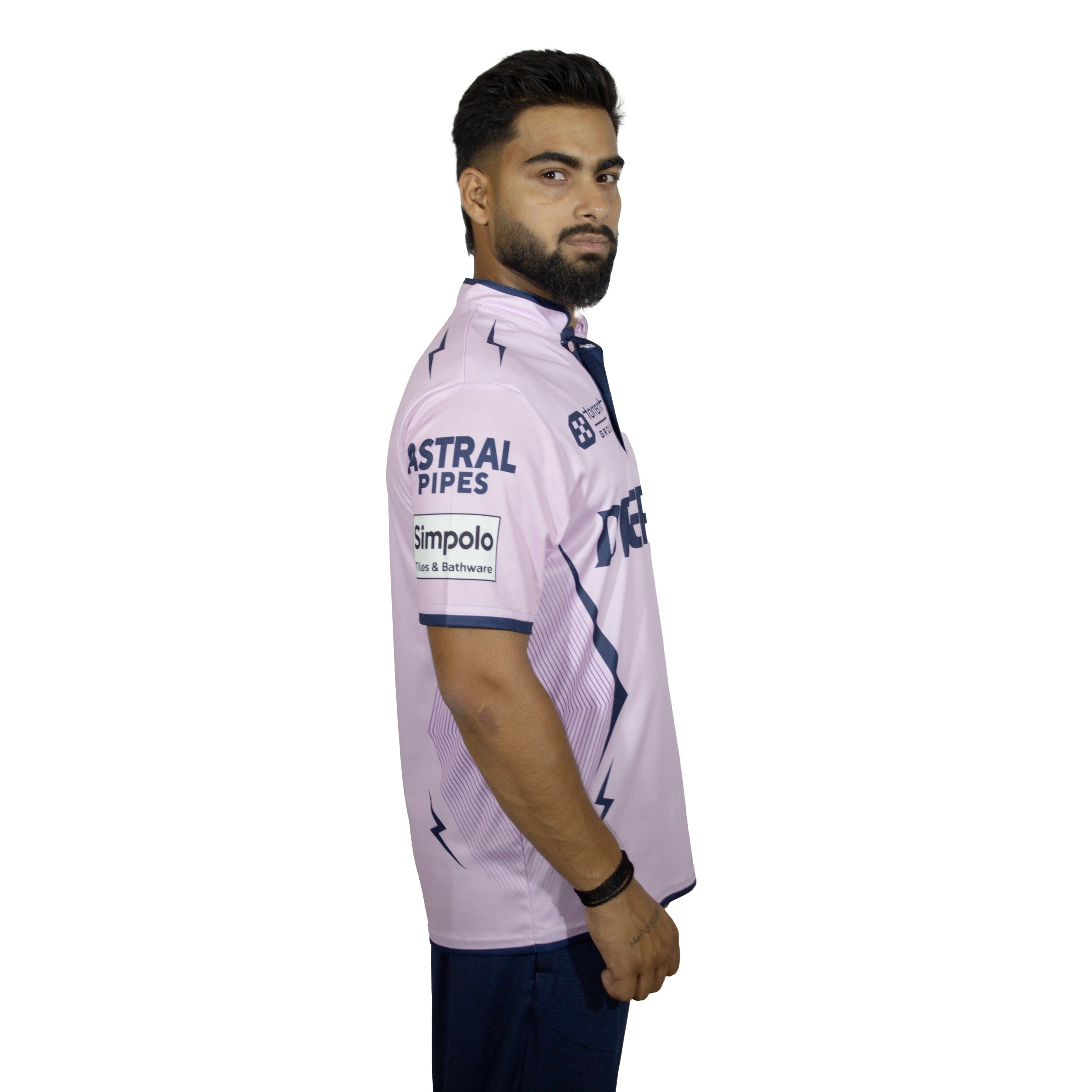 Gujarat Titans Lavender Replica Jersey Ipl 2025 Adult Half Sleeve