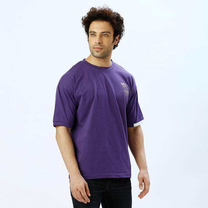 playR Unisex Adult Lifestyle KKR Iconic Tee Cotton Regular Fit T-Shirt for All Season IPL 2024