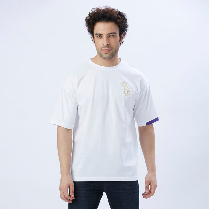 playR Unisex Adult Lifestyle KKR Iconic Tee Cotton Regular Fit T-Shirt for All Season IPL 2024