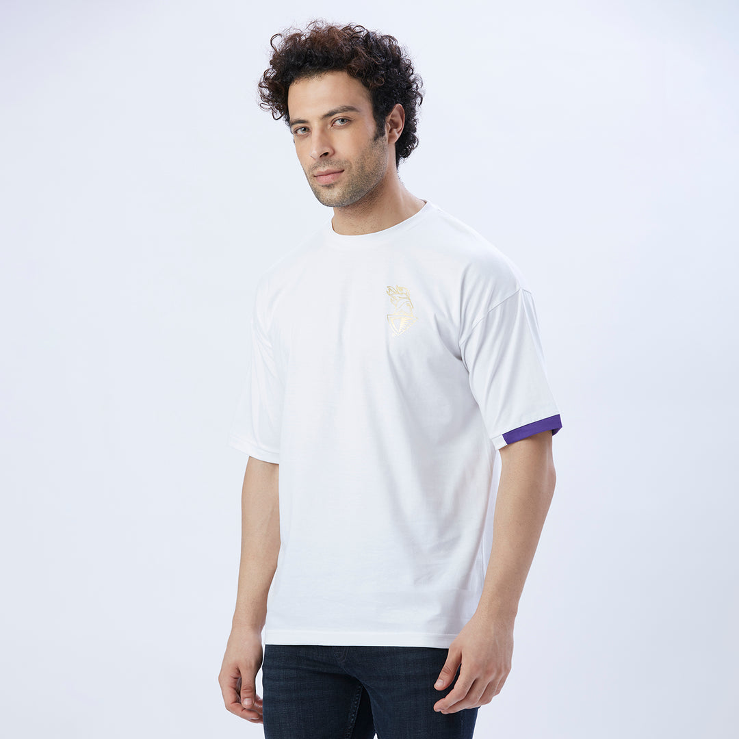 playR Unisex Adult Lifestyle KKR Iconic Tee Cotton Regular Fit T-Shirt for All Season IPL 2024