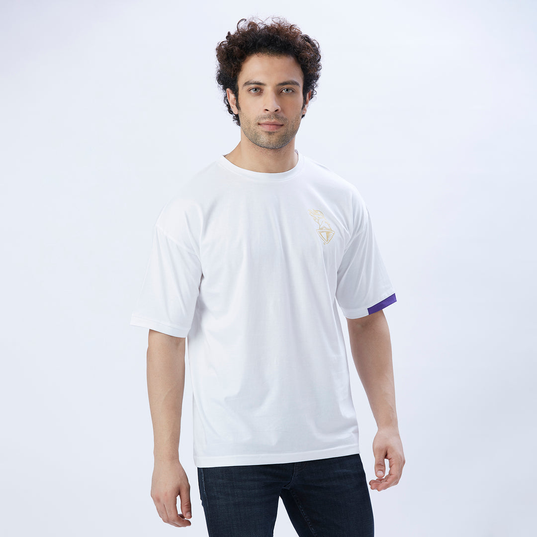 playR Unisex Adult Lifestyle KKR Iconic Tee Cotton Regular Fit T-Shirt for All Season IPL 2024