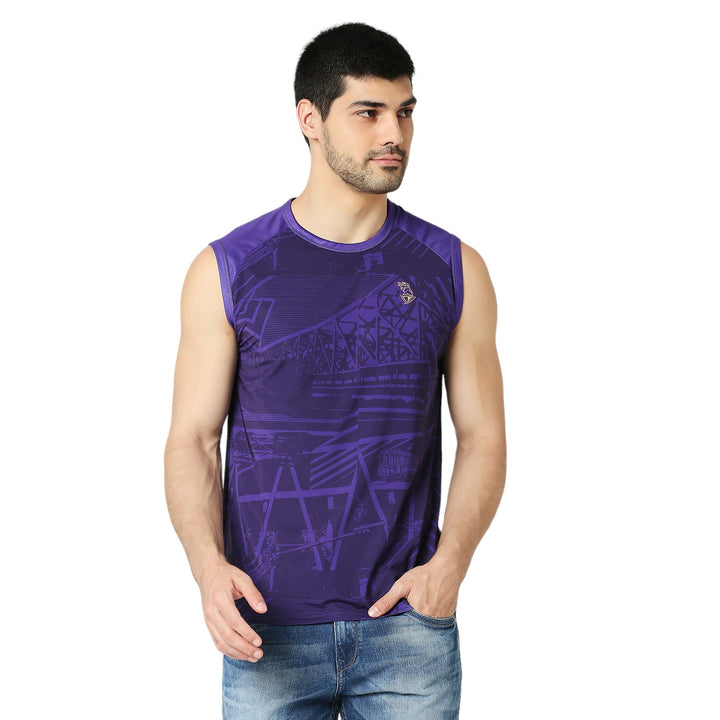 playR x Kolkata Knight Riders Men Cricket Training Singlet Polyester Round Neck