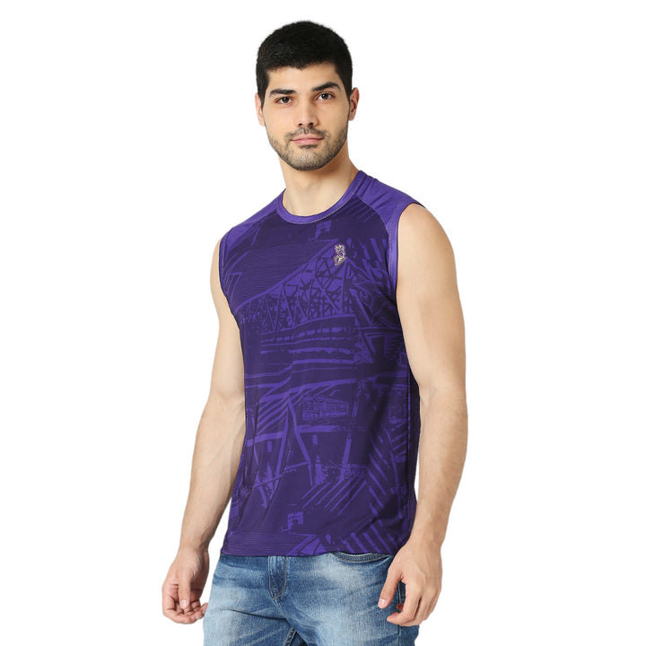 playR x Kolkata Knight Riders Men Cricket Training Singlet Polyester Round Neck