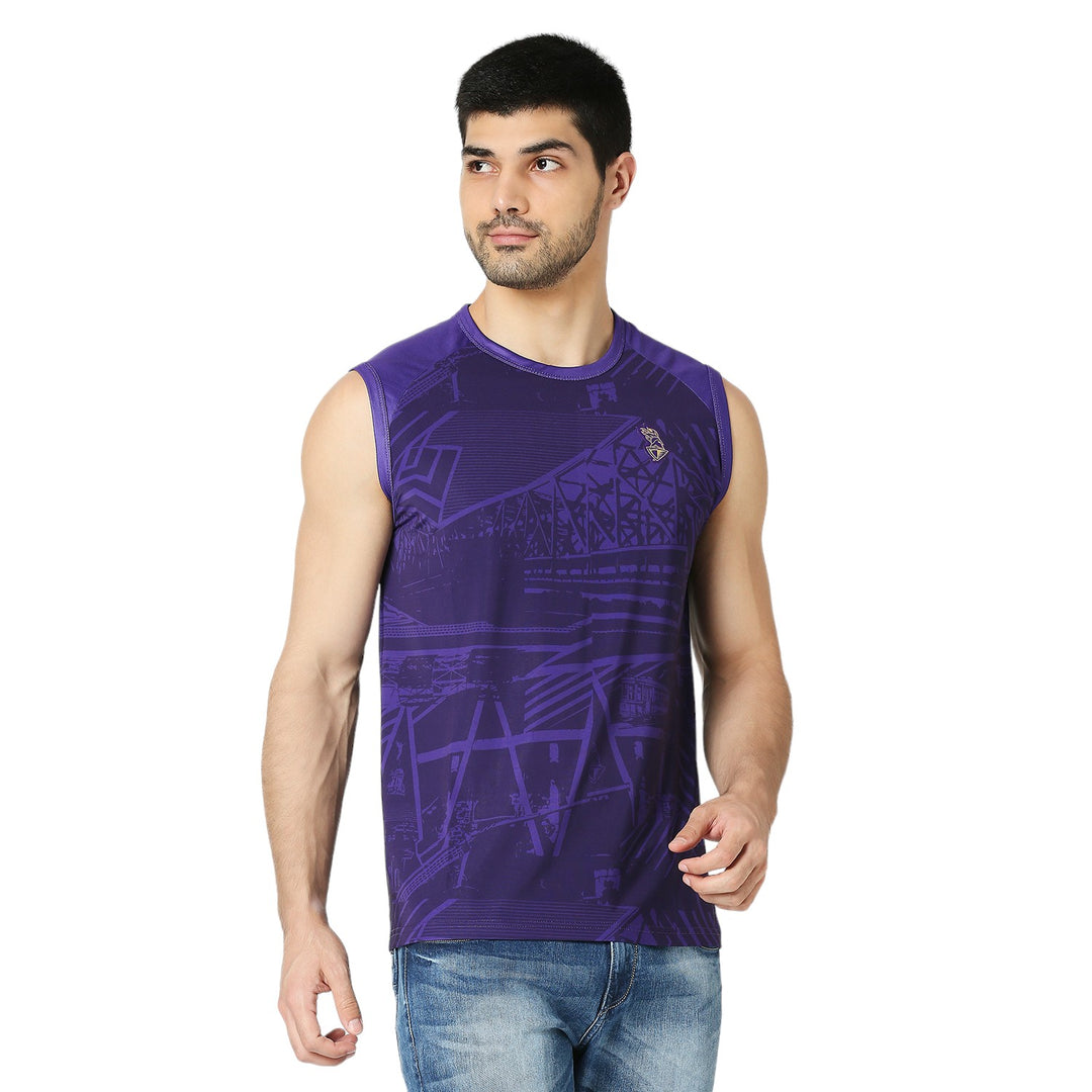 playR x Kolkata Knight Riders Men Cricket Training Singlet Polyester Round Neck