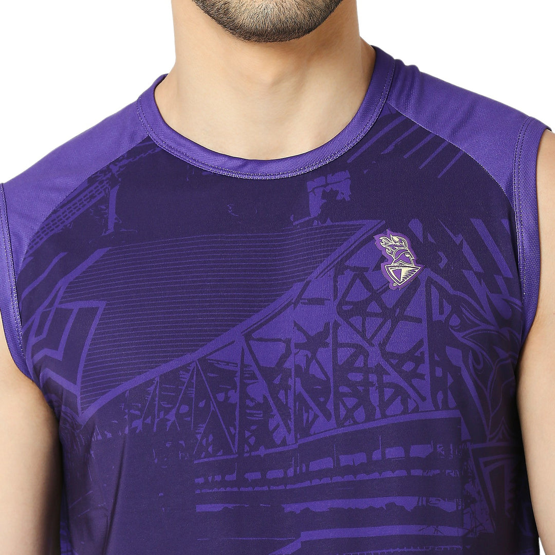 playR x Kolkata Knight Riders Men Cricket Training Singlet Polyester Round Neck